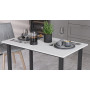 Стол универсальный Knap Ferrum-decor 750x1200x600 Черный металл ДСП Белый 16 мм (FRD-106346)