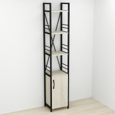 Етажерка 4/34 Ferrum-decor Серії Конект із тумбою 179x34x28 Чорний ДСП Сонома (FRD-104466)