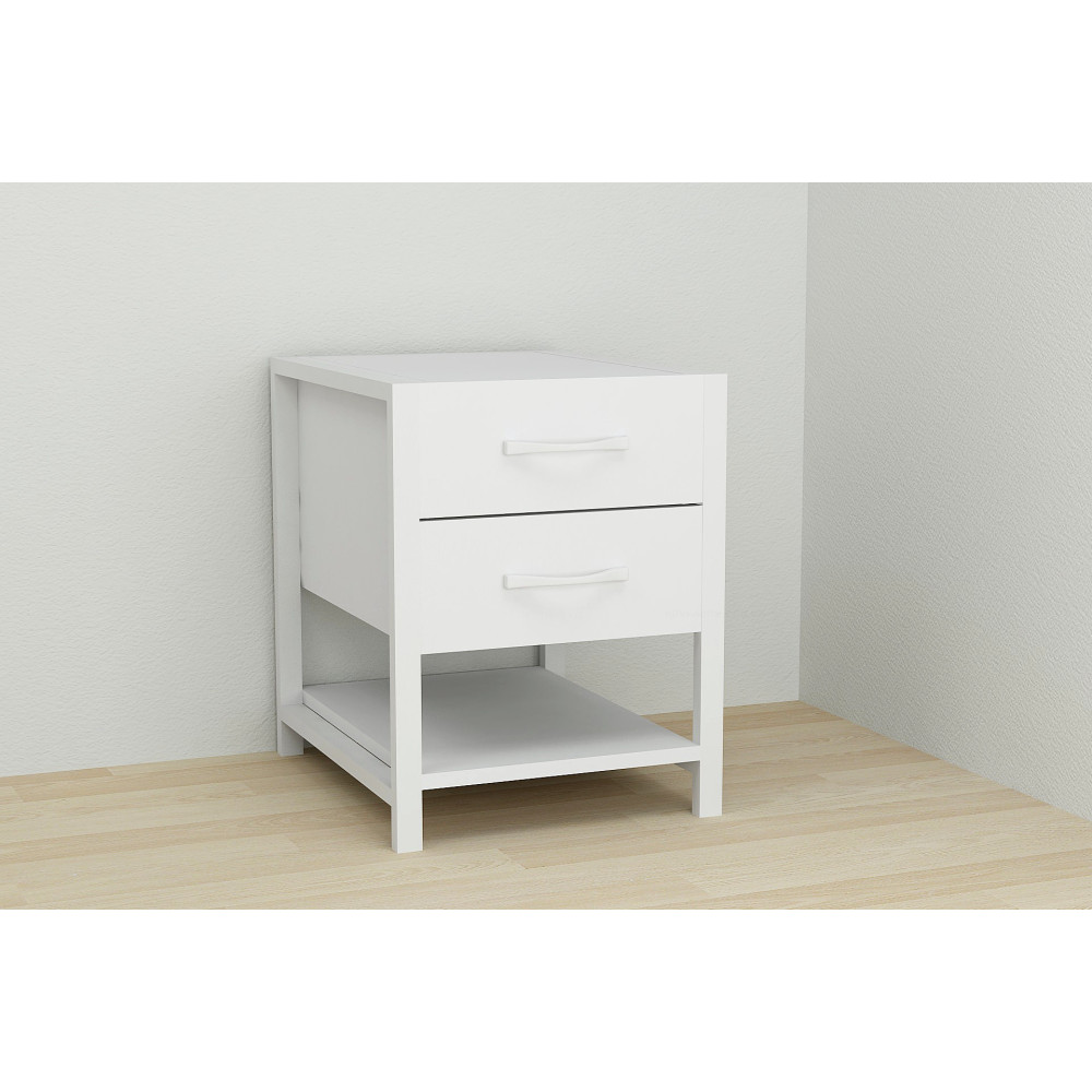 Тумба универсальная Ferrum-decor Вивьен 2/1 50x41x40 белый ДСП Белое 16мм (FRD-104176)