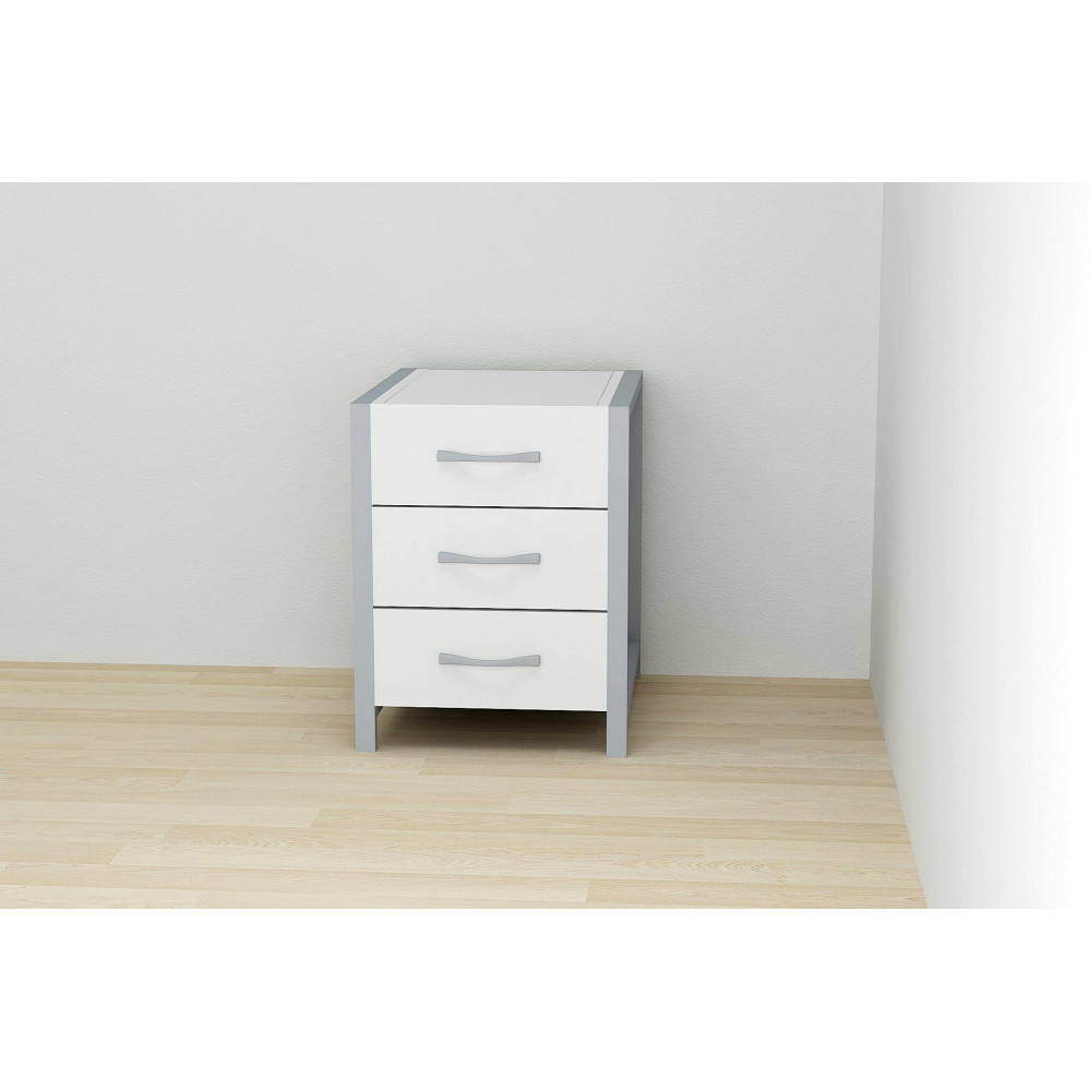 Тумба універсальна Ferrum-decor Вів'єн 3 50x41x40 сірий ДСП Біле 16мм (FRD-104196)