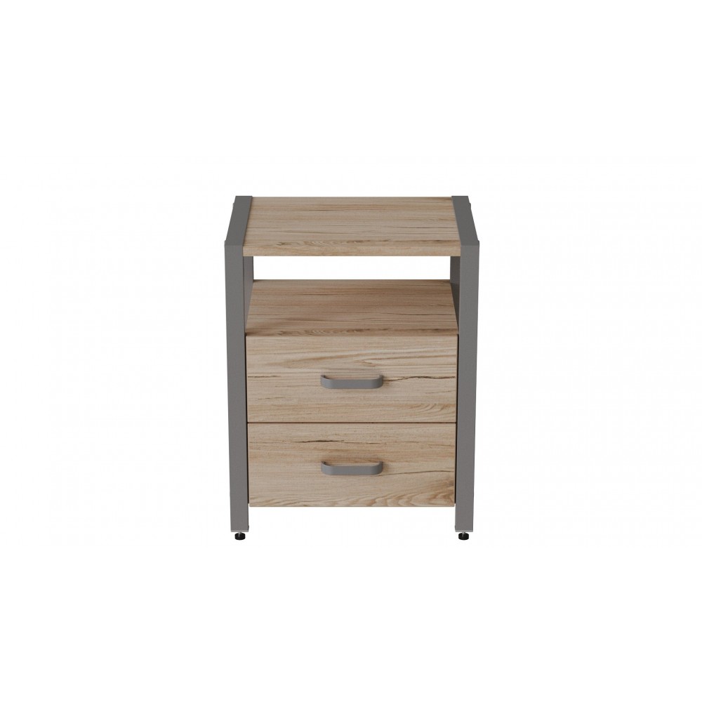 Тумба універсальна Ferrum-decor Вів'єн 2/2 50x41x40 сірий ДСП Дуб Сан-Марино 16мм (FRD-104167)