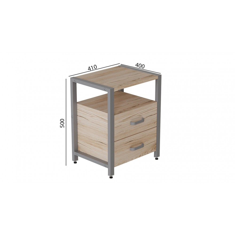 Тумба універсальна Ferrum-decor Вів'єн 2/2 50x41x40 сірий ДСП Дуб Сан-Марино 16мм (FRD-104167)
