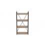 Этажерка 4/60 Ferrum-decor Серии Конект 120x60x28 черный ДСП Дуб Сан-Марино 16мм (FRD-104237)