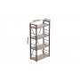 Этажерка 4/60 Ferrum-decor Серии Конект 120x60x28 черный ДСП Дуб Сан-Марино 16мм (FRD-104237)