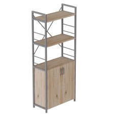 Етажерка 3/60 Ferrum-decor Серії Конект із тумбою 144x60x28 Сірий ДСП Сан-Марино (FRD-104457)