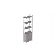 Этажерка 4/60 Ferrum-decor Серии Конект с тумбой 179x60x28 Белый ДСП Бетон (FRD-104497)