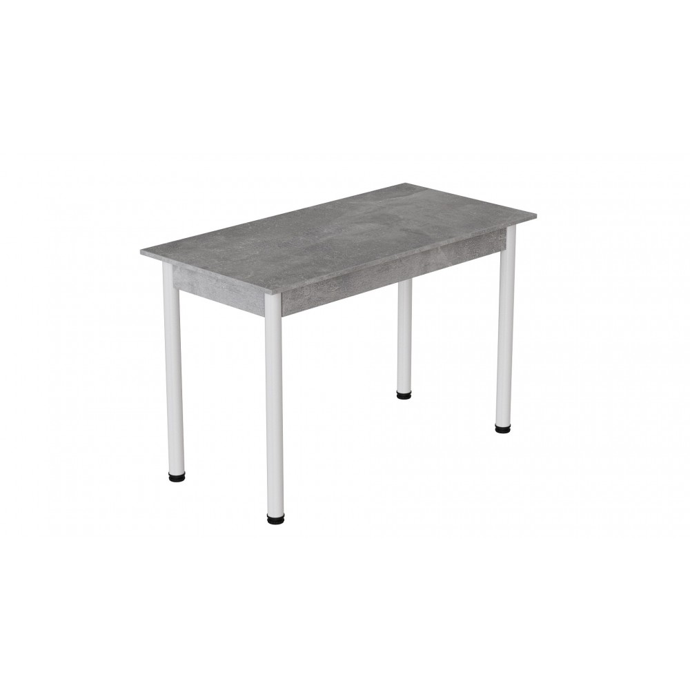 Стіл кухонний Ferrum-decor Беніта 75x120x70 Білий ДСП Бетон16мм (FRD-105567)
