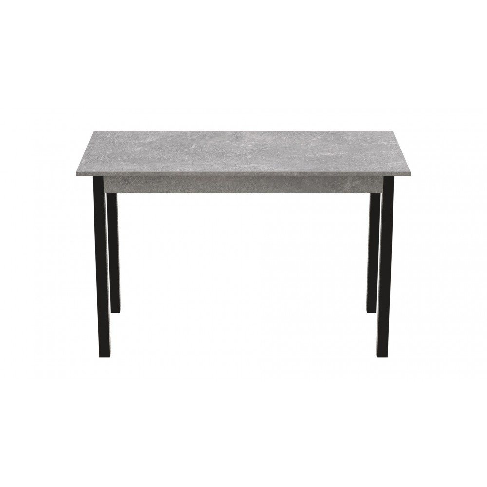 Стол кухонный Ferrum-decor Марио 75x120x70 Черный ДСП Бетон 16мм (FRD-105587)