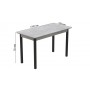Стол кухонный Ferrum-decor Марио 75x120x70 Черный ДСП Бетон 16мм (FRD-105587)