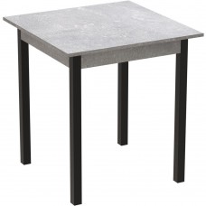 Стол кухонный Ferrum-decor Агата 75x70x70 Черный ДСП Бетон 16мм (FRD-105557)