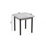 Стол кухонный Ferrum-decor Агата 75x70x70 Черный ДСП Бетон 16мм (FRD-105557)