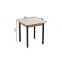 Стол кухонный Ferrum-decor Агата 75x80x80 Черный ДСП Сан-Марино 16мм (FRD-105637)