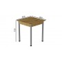Стол кухонный Ferrum-decor Агата 75x80x80 Серый ДСП Дуб Артизан 16мм (FRD-105677)