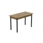 Стіл кухонний Ferrum-decor Беніта 75x120x70 Чорний ДСП Дуб Артизан 16мм (FRD-105697)