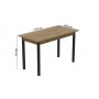 Стіл кухонний Ferrum-decor Маріо 75x120x60 Чорний ДСП Дуб Артизан 16мм (FRD-105727)