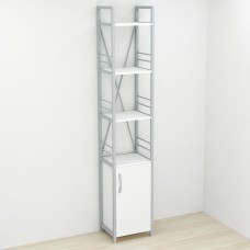 Етажерка 4/34 Ferrum-decor Серії Конект із тумбою 179x34x28 Сірий ДСП Біле (FRD-104477)