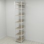 Шкаф Гардероб Уни секция 4 серии Конект Ferrum-decor 220x40x50см Белый металл ДСП Дуб Сонома 32 мм (FRD-104557)