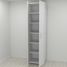 Шкаф Гардероб Уни секция 7 серии Конект Ferrum-decor 220x60x50см Белый металл ДСП Белый 16 мм (FRD-104567)
