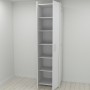 Шкаф Гардероб Уни секция 7 серии Конект Ferrum-decor 220x60x50см Белый металл ДСП Белый 16 мм (FRD-104567)