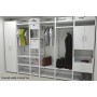 Шкаф Гардероб Уни секция 7 серии Конект Ferrum-decor 220x60x50см Белый металл ДСП Белый 16 мм (FRD-104567)