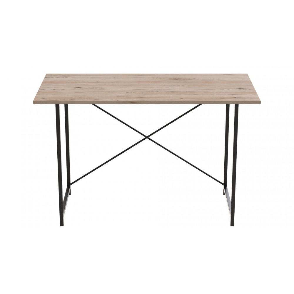 Стол письменный Line Лайт Ferrum-decor 750x1200x600 Черный металл ДСП Дуб Сан-Марино 16 мм (FRD-104858)