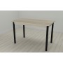 Стол кухонный Ferrum-decor Бенита 75x120x80 Черный ДСП Сонома 16мм (FRD-106291)