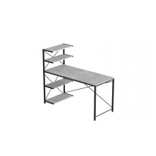 Компьютерный стол Ferrum-decor Джек 75x140x70 Черный ДСП Бетон (FRD-105322)