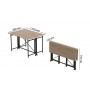 Стол-книжка трансформер Орион 3 Ferrum-decor 750x1150x880 Черный металл ДСП Дуб Сан-Марино 16 мм (FRD-105082)