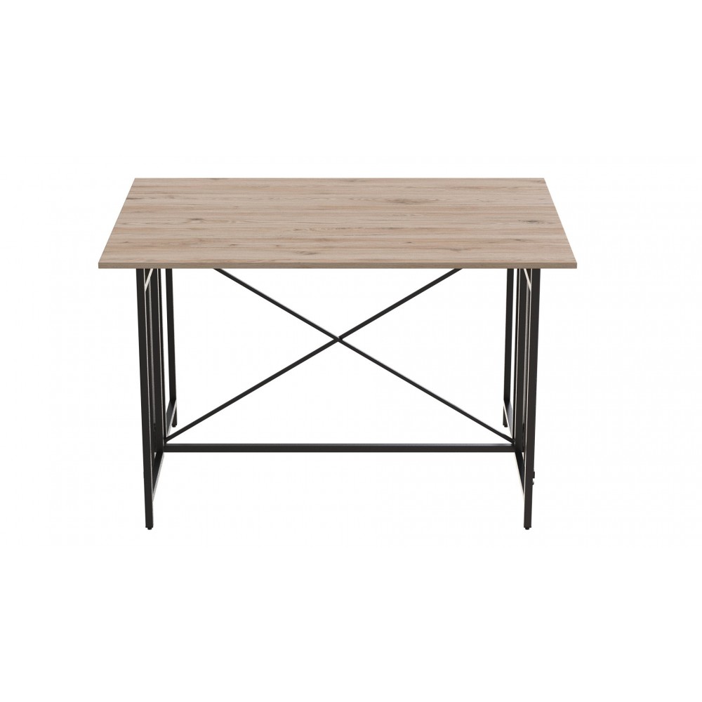 Стол-книжка трансформер Орион 3 Ferrum-decor 750x1150x880 Черный металл ДСП Дуб Сан-Марино 16 мм (FRD-105082)