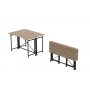 Стол-книжка трансформер Орион 3 Ferrum-decor 750x1150x880 Черный металл ДСП Дуб Сан-Марино 16 мм (FRD-105082)