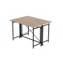 Стол-книжка трансформер Орион 3 Ferrum-decor 750x1150x880 Черный металл ДСП Дуб Сан-Марино 16 мм (FRD-105082)