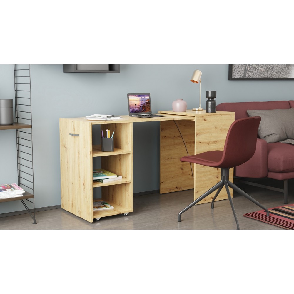 Стол-тумба трансформер Смарт 1/1 Ferrum-decor 750x1450x500 ДСП Дуб Артизан 16 мм (FRD-105072)