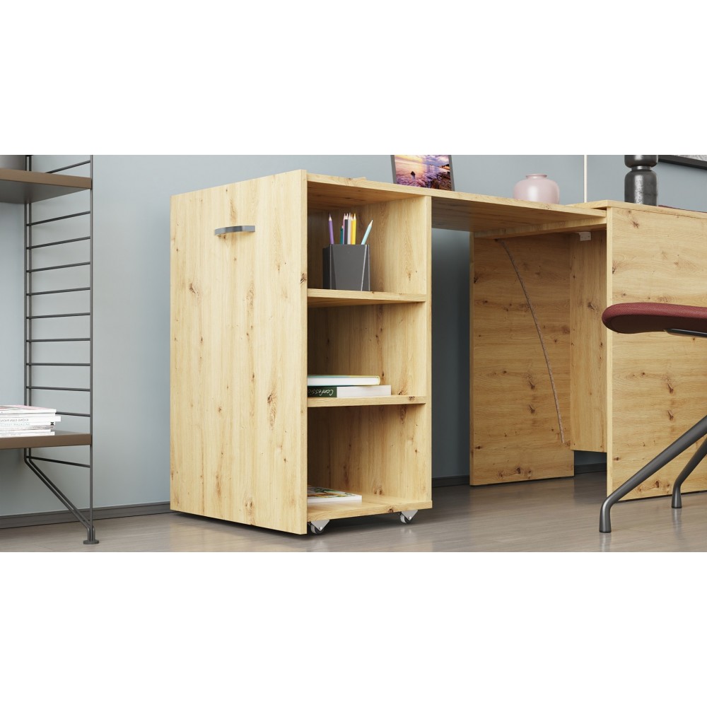 Стол-тумба трансформер Смарт 1/1 Ferrum-decor 750x1450x500 ДСП Дуб Артизан 16 мм (FRD-105072)