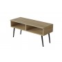 Тумба под ТВ Невада Ferrum-decor 45x100x38 Черный металл ДСП Дуб Сонома 16 мм (FRD-106722)