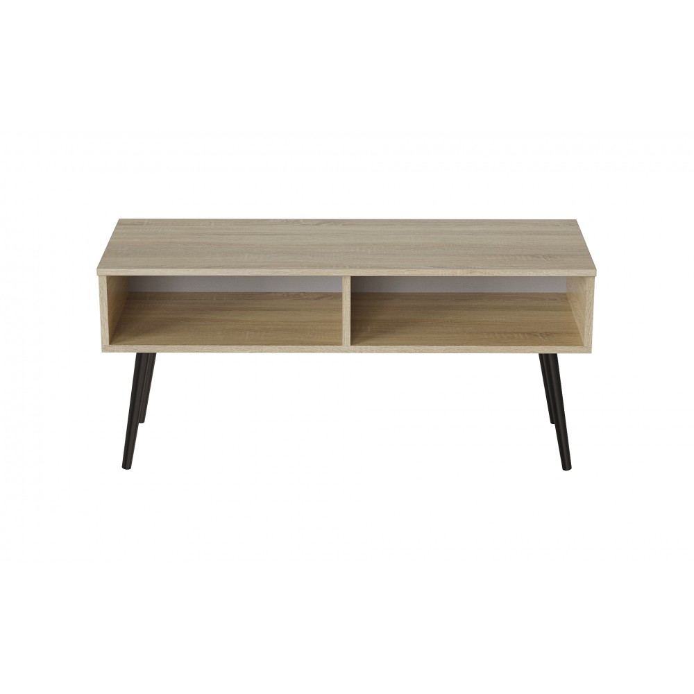 Тумба под ТВ Невада Ferrum-decor 45x100x38 Черный металл ДСП Дуб Сонома 16 мм (FRD-106722)