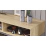 Тумба под ТВ Невада Ferrum-decor 45x100x38 Черный металл ДСП Дуб Сонома 16 мм (FRD-106722)