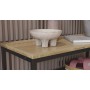 Полка для обуви Слайм 4 Ferrum-decor 820x630x260 Черный металл ДСП Дуб Сонома 16 мм (FRD-105162)