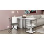 Стол-тумба трансформер Смарт 2/2 Ferrum-decor 750x1450x600 Черный металл ДСП Белое 16 мм (FRD-105102)