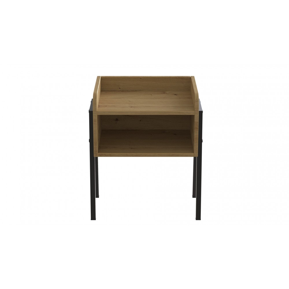 Тумба модульна Ferrum-decor Джузі 540x450x320 метал Чорний ДСП Дуб Дуб Артизан 16 мм (FRD-102973)