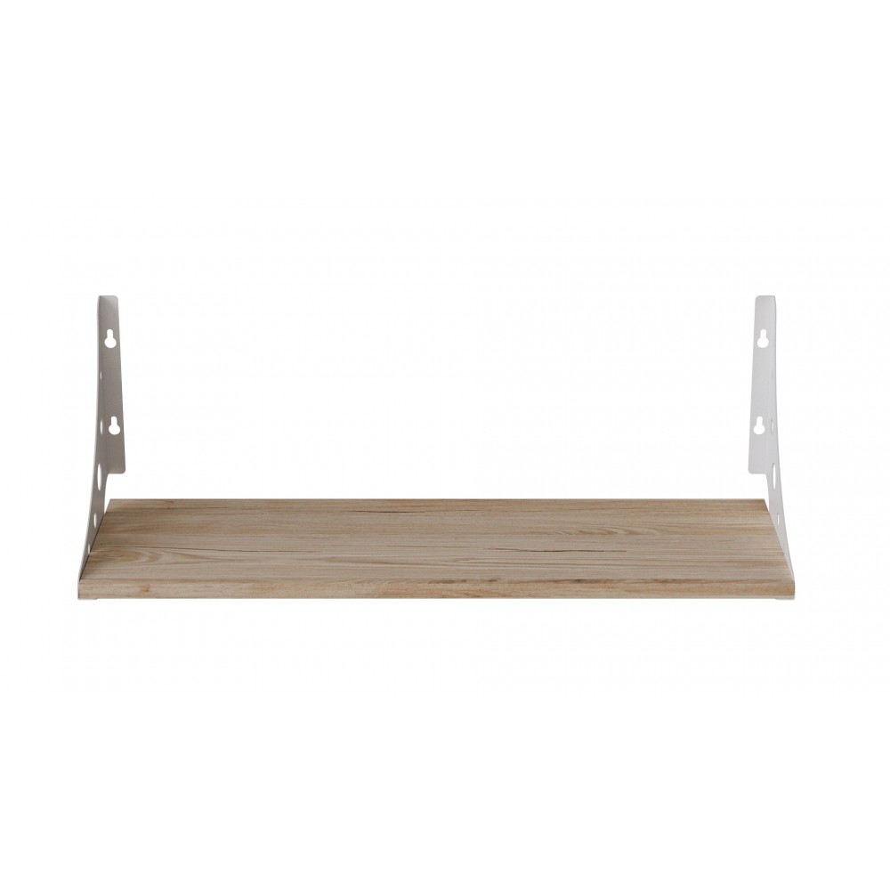 Полиця настінна Ferrum-decor Ханді 2 240x600x240 метал Білий ДСП Дуб Сан-Марино 16 мм (FRD-102583)