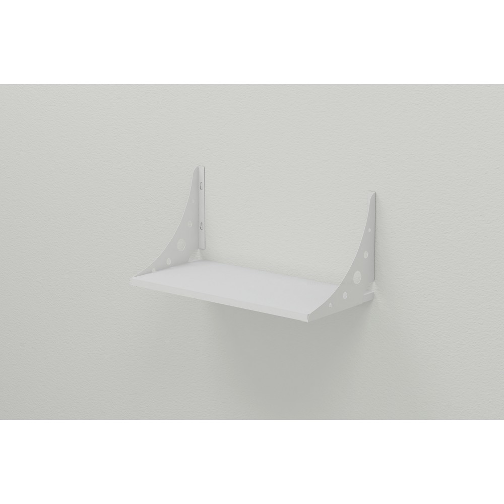 Полиця настінна Ferrum-decor Ханді 2 240x600x240 метал Білий ДСП Біле 16 мм (FRD-102633)
