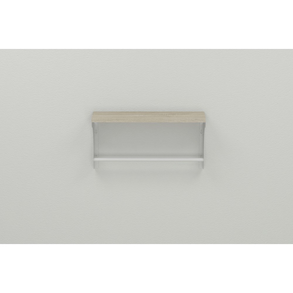 Полка настенная Ferrum-decor Юзиби 270x500x150 металл Белый ДСП Сонома 16 мм (FRD-102663)