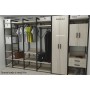 Шкаф Гардероб Уни секция 6 серии Конект Ferrum-decor 220x60x50см Черный металл ДСП Дуб Сонома 16 мм (FRD-104573)