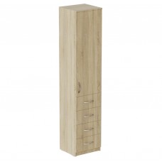 Пенал Анжело Ferrum-decor на 3 полиці з дверима та 4 ящиками 1900x400x380 ДСП Дуб Сонома 16 мм (FRD-104933)