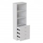Шкаф Анжело Ferrum-decor на 3 полки с 4 ящика 1900x600x380 ДСП Белое 16 мм (FRD-104983)