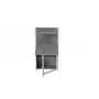 Стол книжка с этажеркой Практик 1 Ferrum-decor 1200x640x990 Белый металл ДСП Бетон 16 мм (FRD-104624)