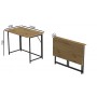 Стол раскладной Морис Ferrum-decor 750x1000x600 Черный металл ДСП Дуб Артизан 16 мм (FRD-104674)