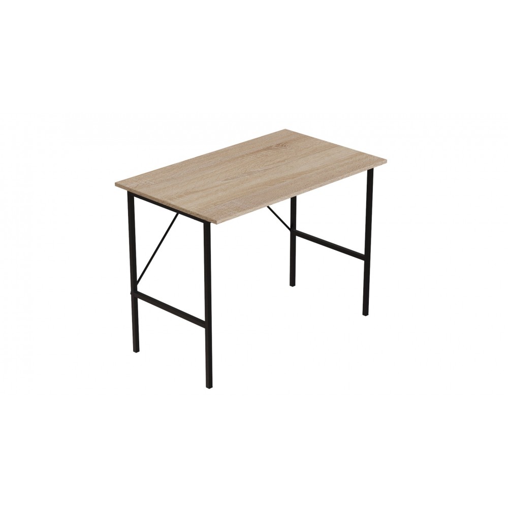 Стол письменный Line Тайм Ferrum-decor 750x1000x600 Черный металл ДСП Дуб Сонома 16 мм (FRD-104874)