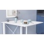 Стол-книжка трансформер Орион 1 Ferrum-decor 750x810x730 Белый металл ДСП Белое 16 мм (FRD-104604)