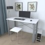 Письменный стол Ferrum-decor Драйв 750x1400x600 Серый металл ДСП Белое 16 мм (FRD-103136)